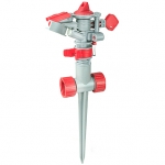 Plastic warrior sprinkler on spike