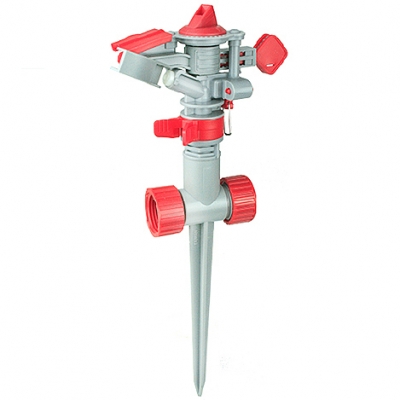 Plastic warrior sprinkler on spike