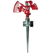 Metal adjutable angle sprinkler on spike